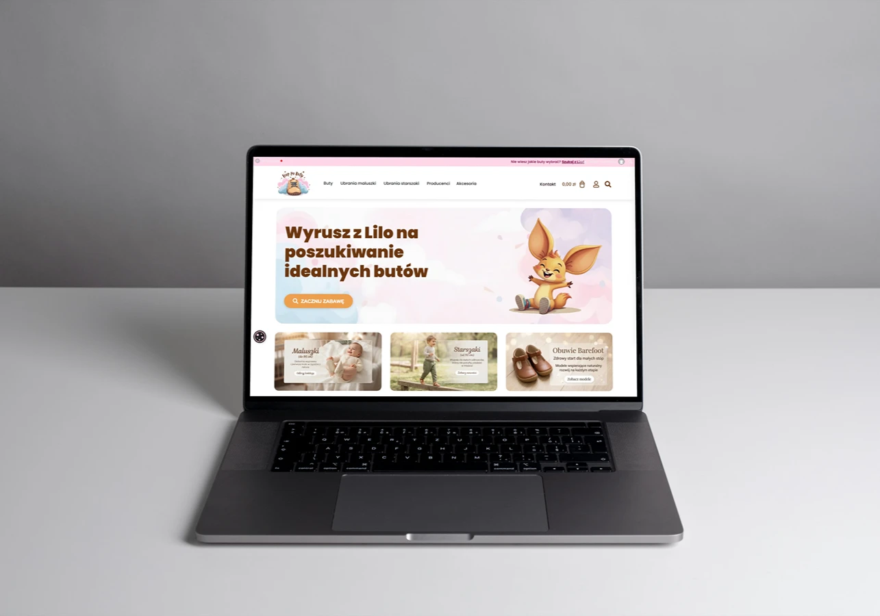 Realizacja strona internetowa: artykuły dla dzieci