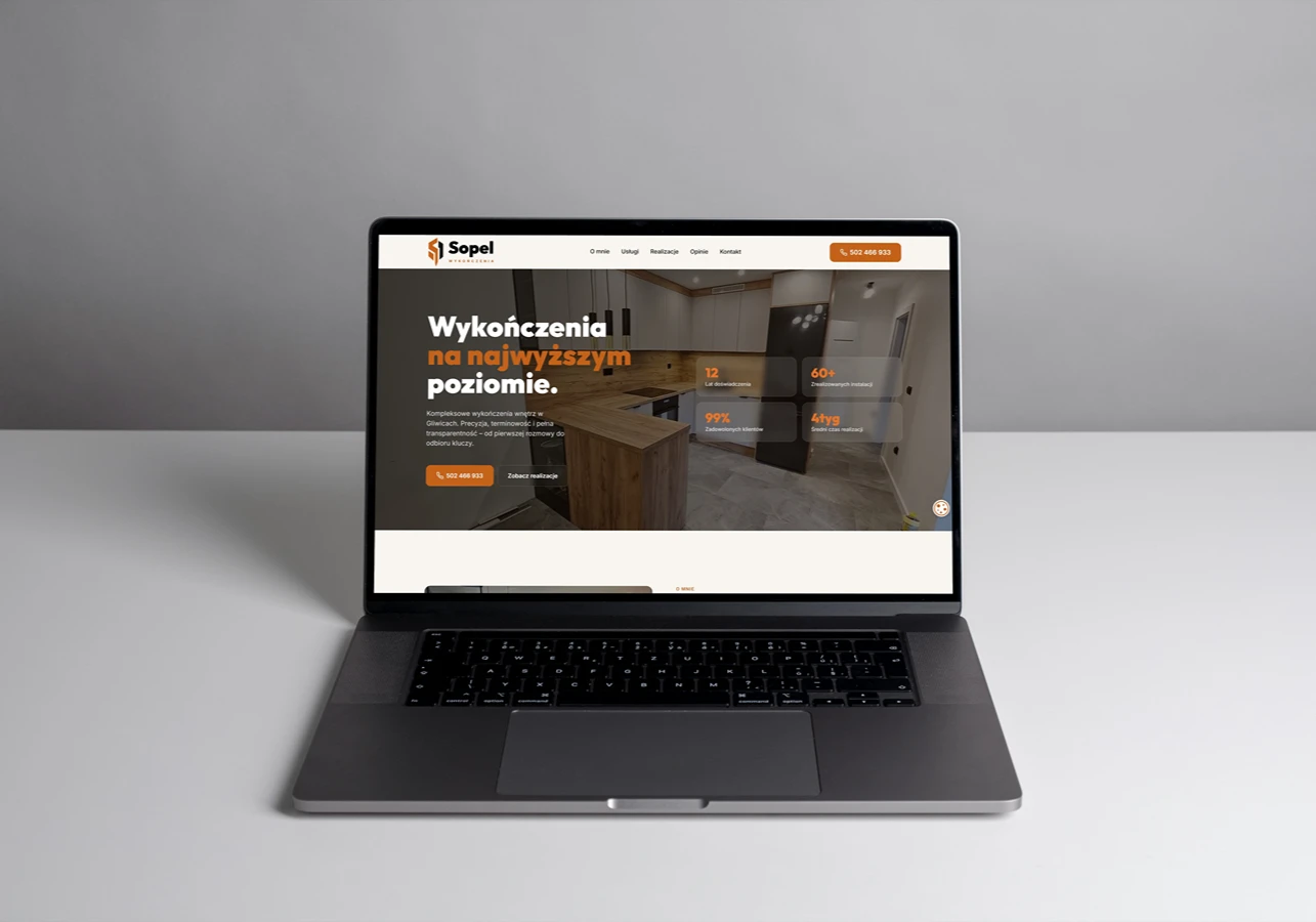 Realizacja strona internetowa: wykończenia wnętrz